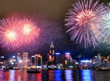 New Years Eve Firewprks in Hong Kong